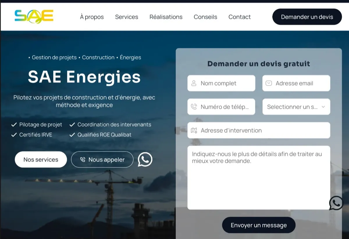 SAE Énergies, rénovation énergétique tous corps d'état